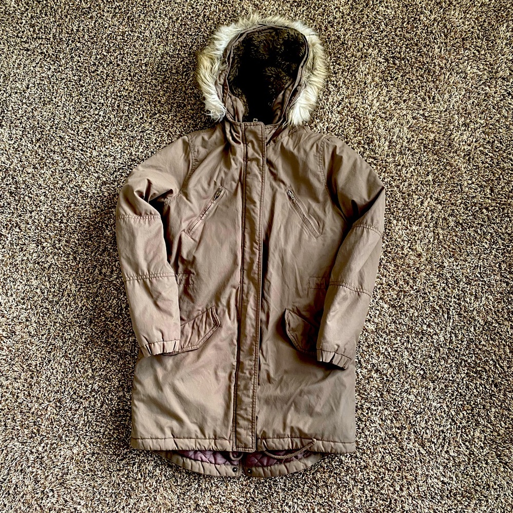 American Eagle Outfitters Brown Hooded Jacket